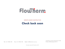 Tablet Screenshot of flowtherm.com.au